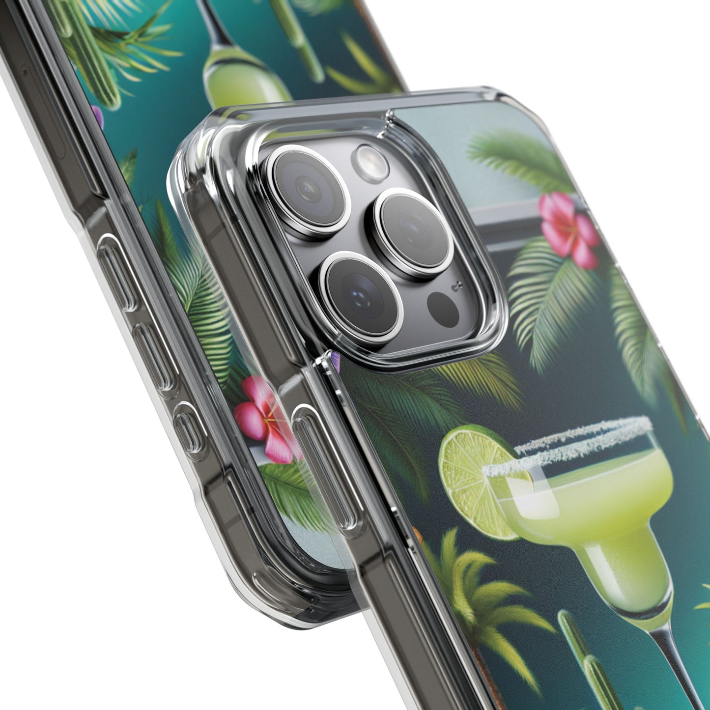 Tropical Margarita Magnetic Clear Phone Case, Many Models