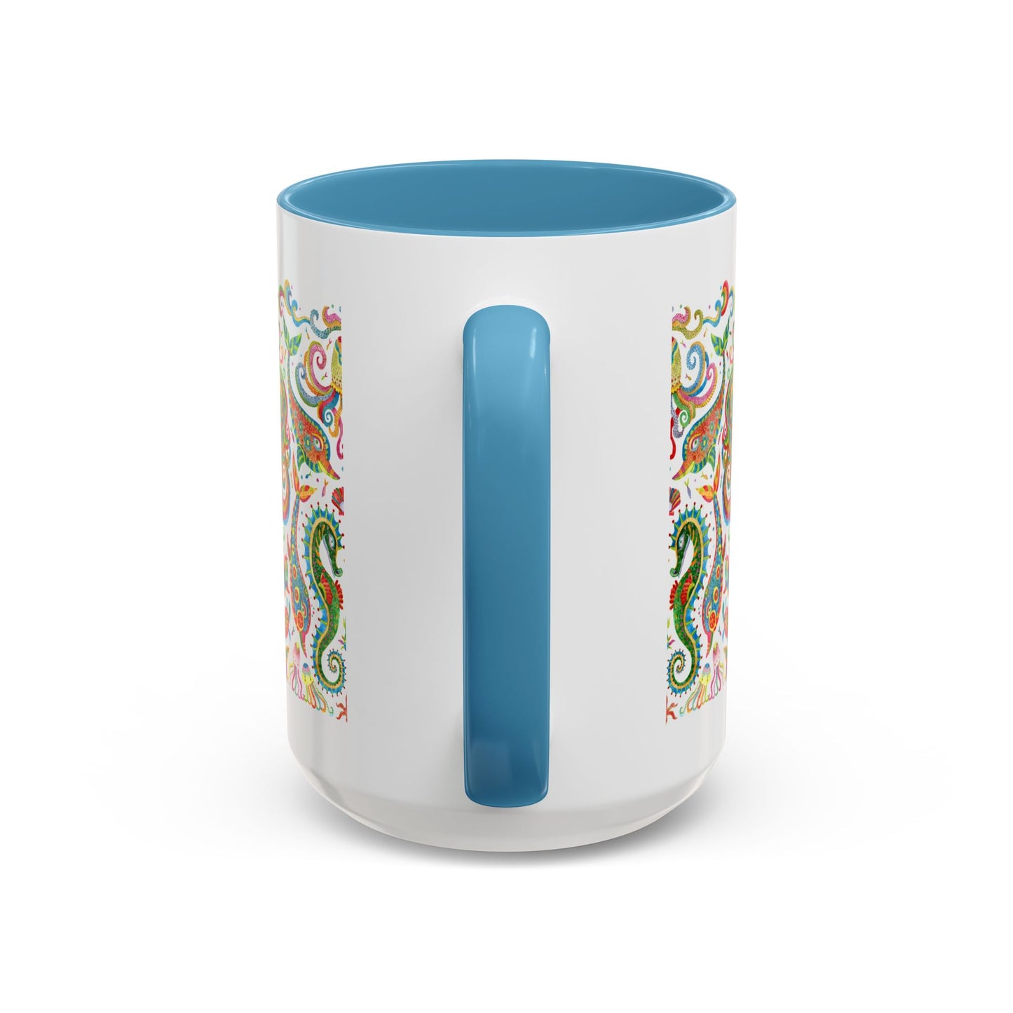 Accent Coffee Mug | Tropical-Inspired Drinkware / Colorful Mermaid Kingdom