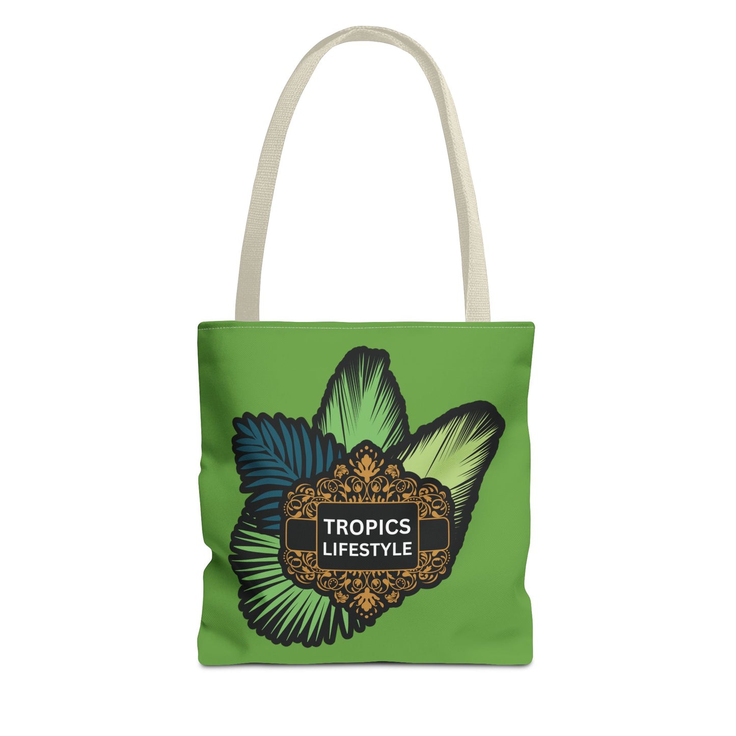 Elegant Tropics Lifestyle Logo Tote Bag - 3 Sizes, Green