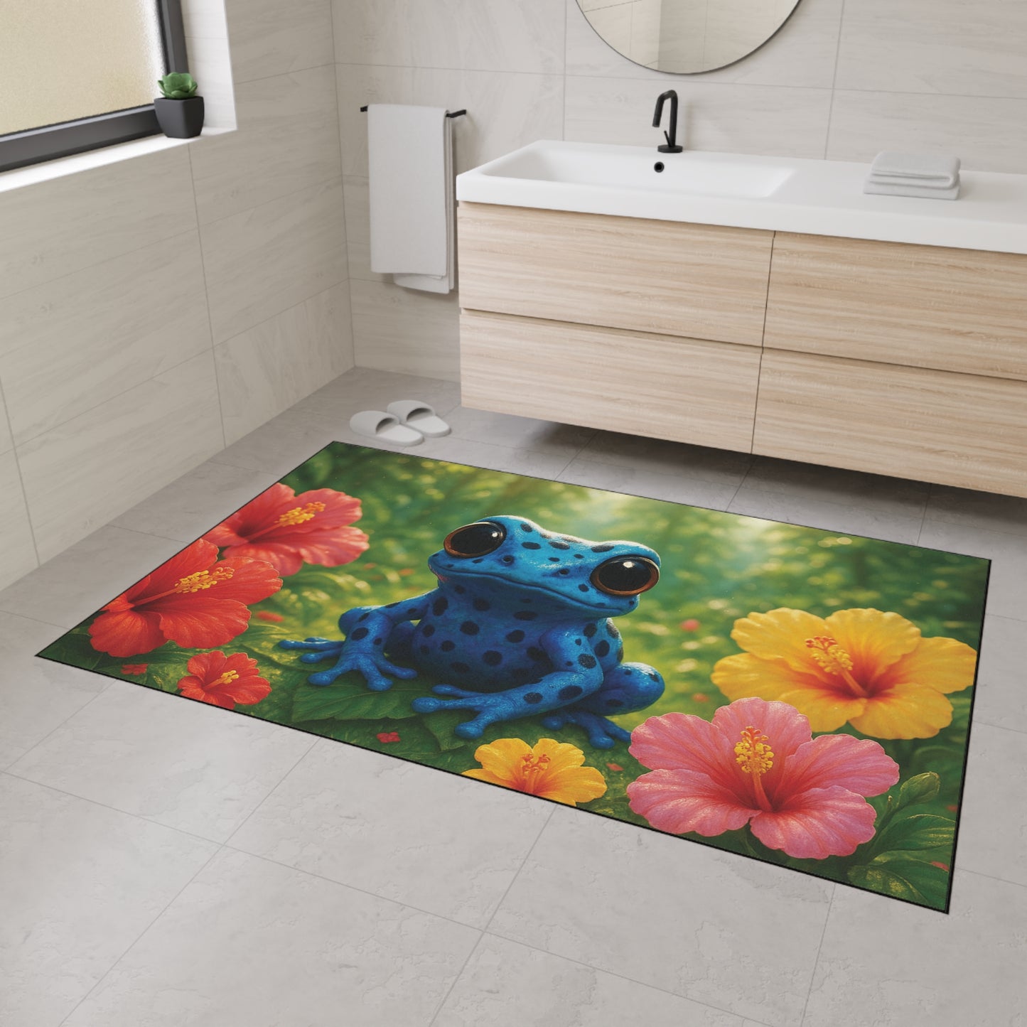 Heavy Duty Floor Mat, 5 Sizes – Tropical Area Rug for Home Décor / Baby Tree Frog