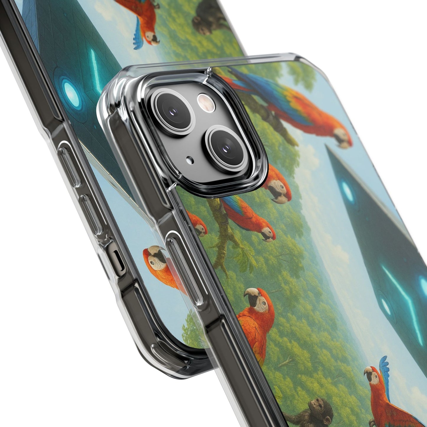 UFO and Macaws Magnetic Clear Phone Case, Many Models