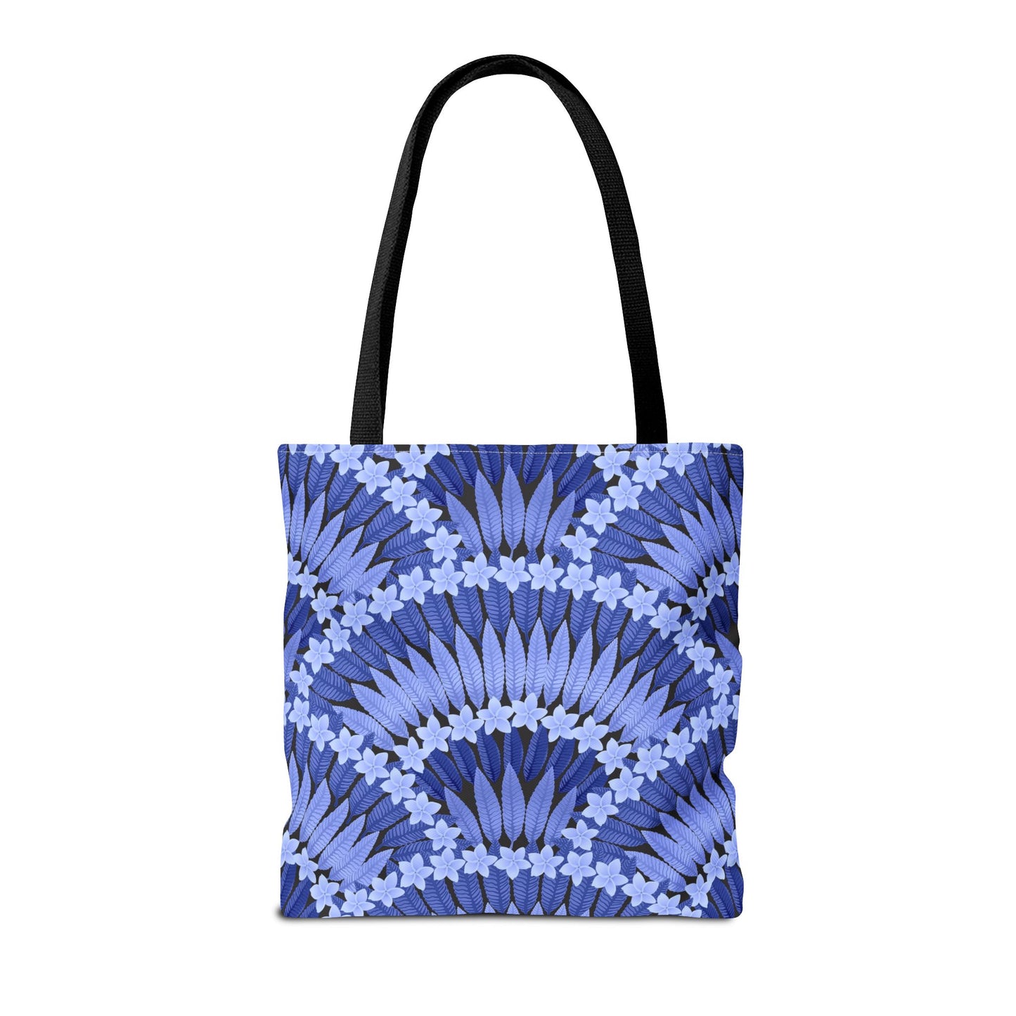 Plumeria and Palms Blue Tote Bag - 3 Sizes