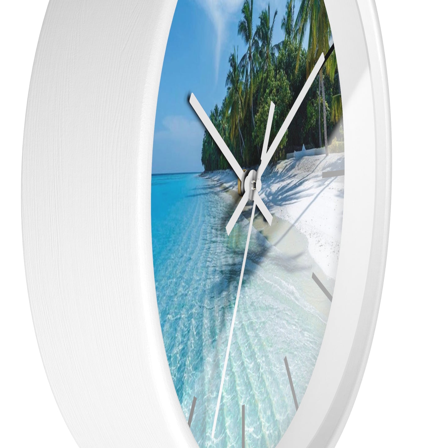 Wall Clock, Calming Private Beach, Hands/Base Variants