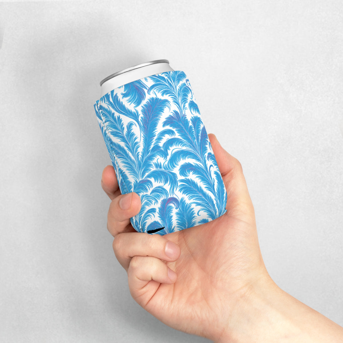 Rocco Blues/White Can Cooler Sleeve - Perfect for Outdoor Picnics