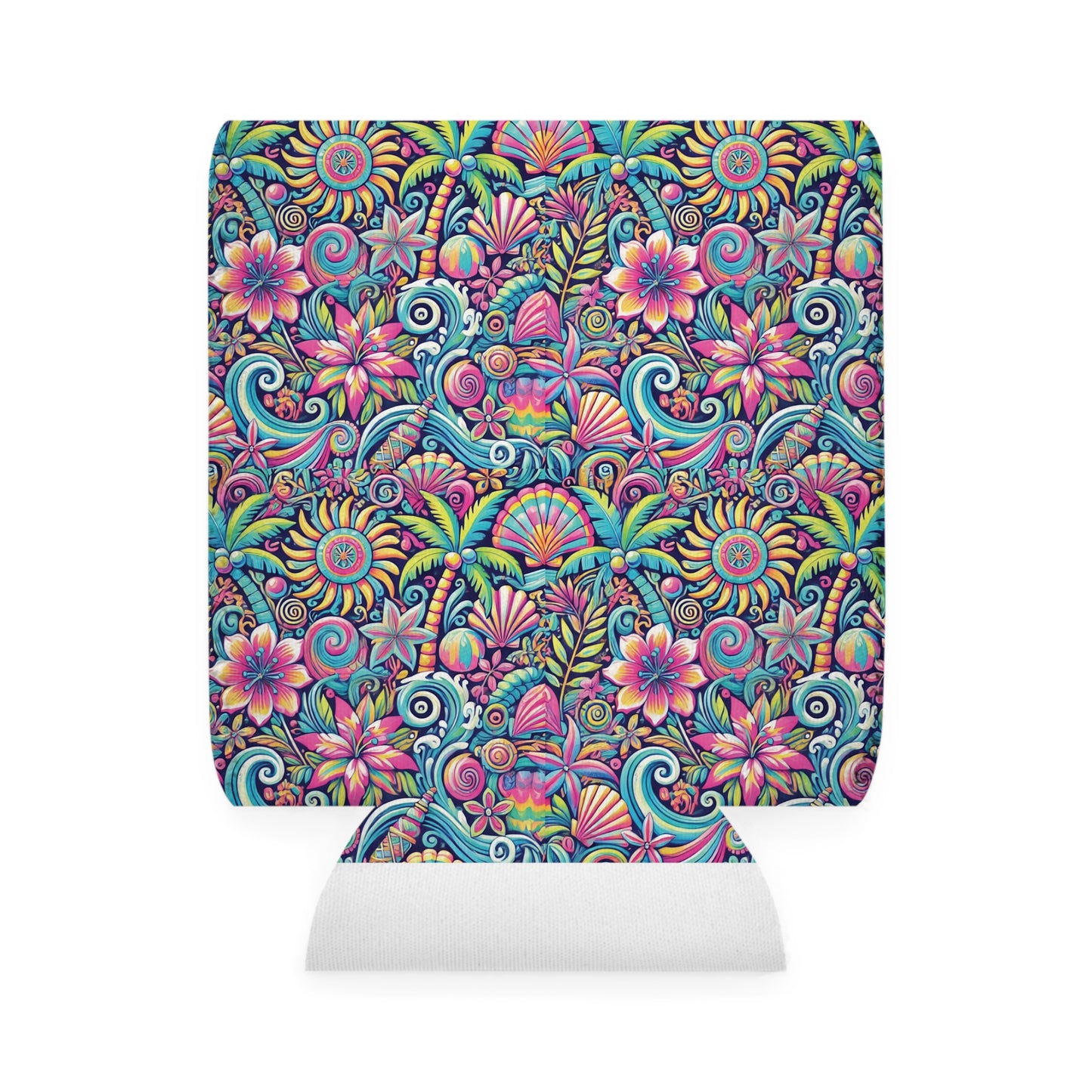 Happy Tropics/Repeat Can Cooler Sleeve - Perfect for Outdoor Picnics