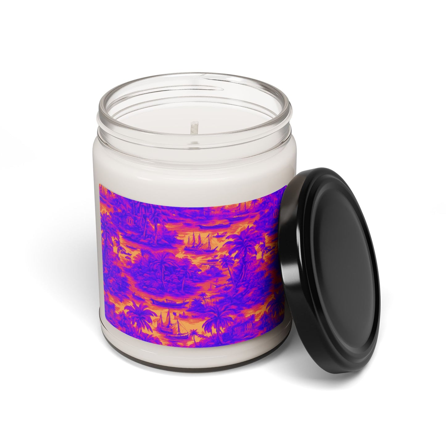 Scented Soy Candle, 9oz, Crazy Cool Tropical Toile