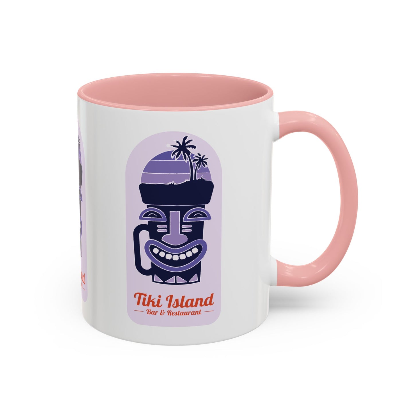 Tiki Island Accent Coffee Mug - Fun Tropical Drinkware for Beach Vibes, purple