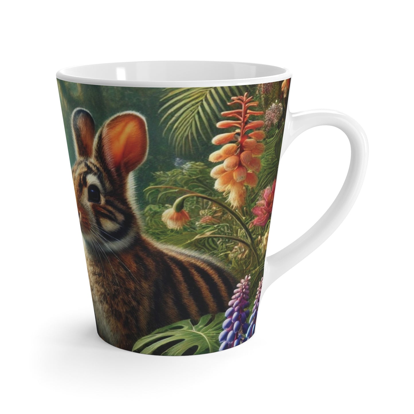 Latte White Mug - Perfect for Coffee Enthusiasts / Tropical Sumatran Rabbits