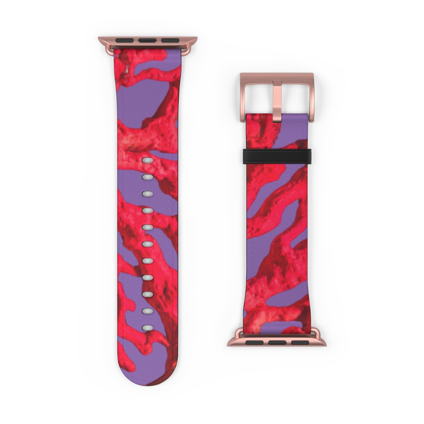 Apple Watch Band - Red Coral, purple background