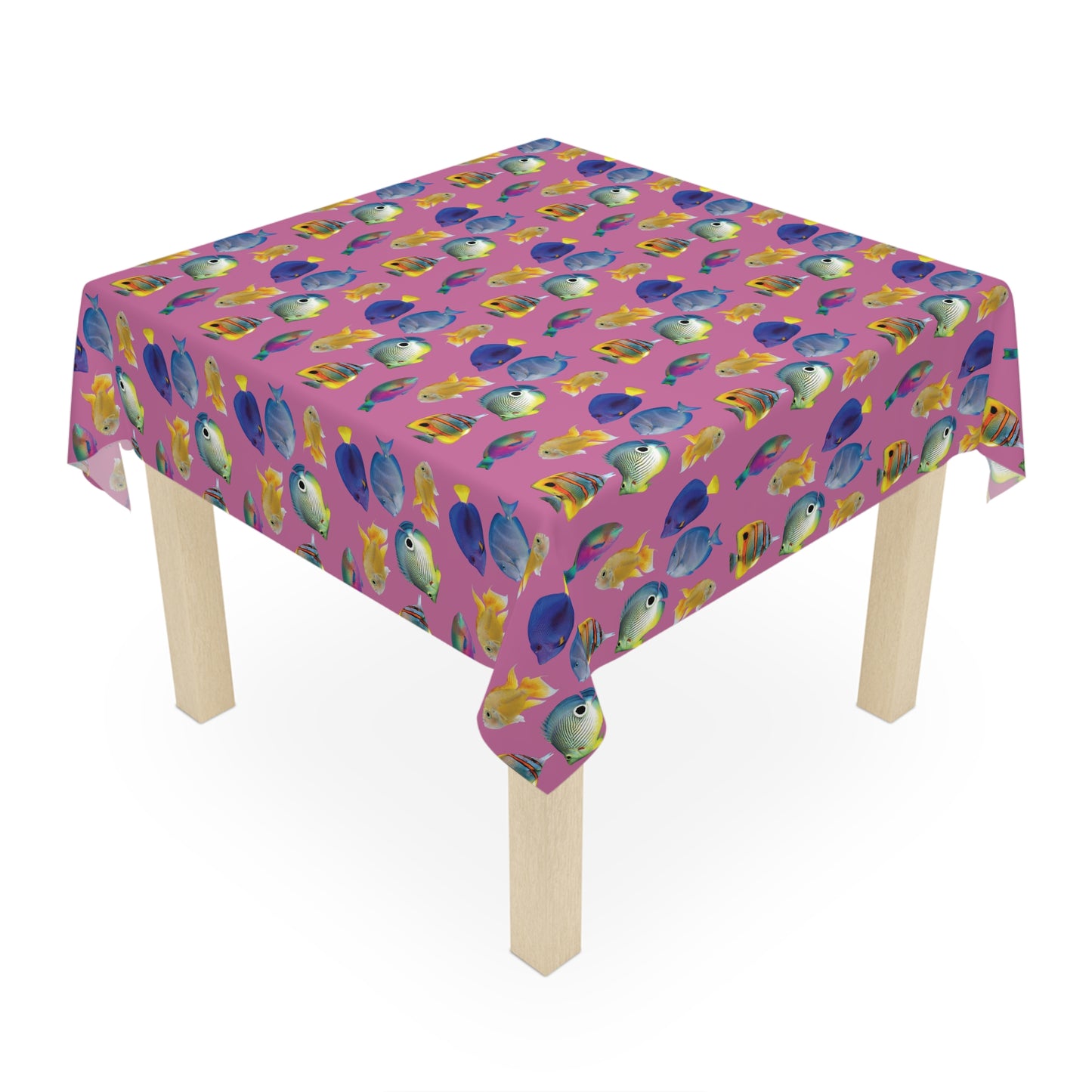 School of Fish/Lt. Pink Tablecloth, 55" x 55"