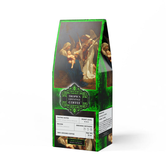 Palm Harvest™ Blend (Medium Roast) Specialty Grade Craft Coffee, Religious / Song of the Angels