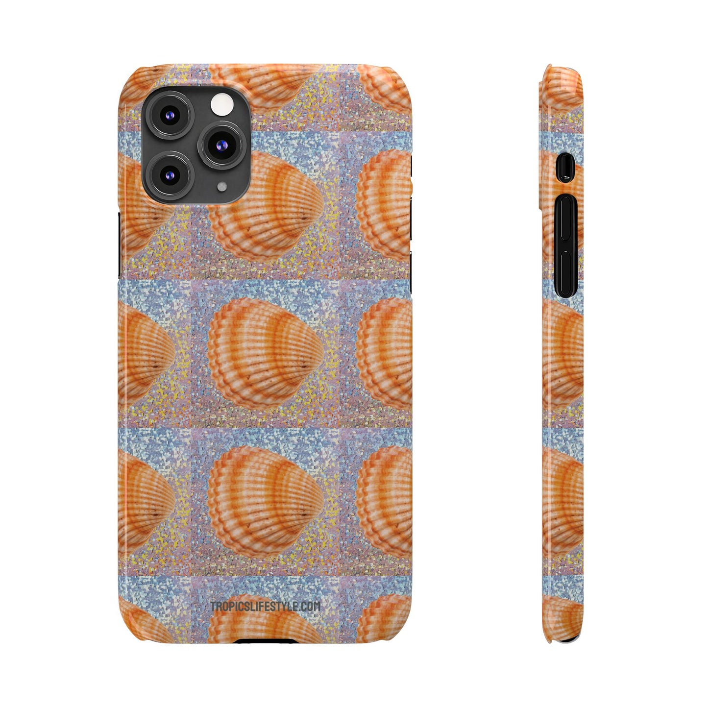 Slim Phone Cases - Disco Orange Scallop