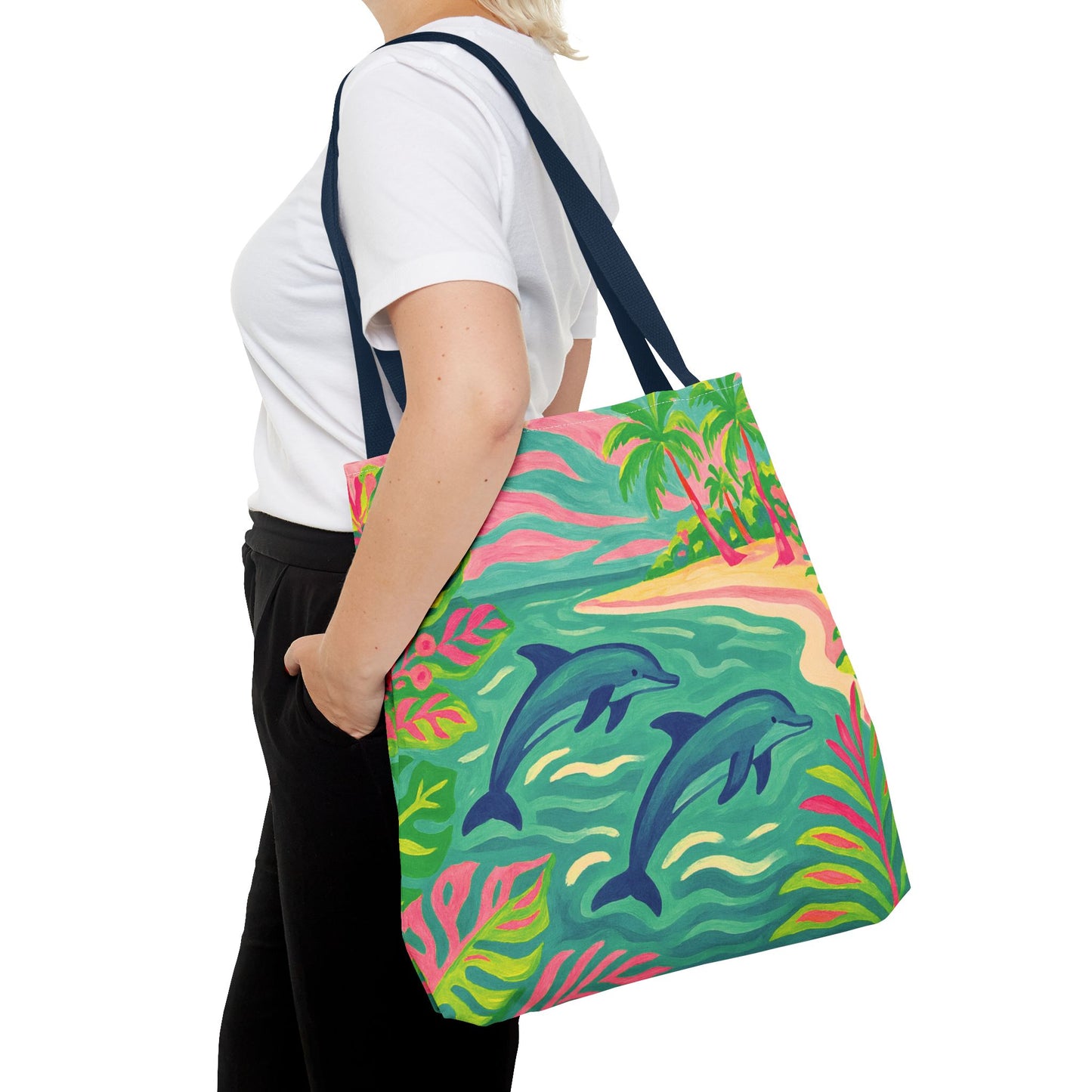 Jumping Dolphins Tote Bag - 3 Sizes