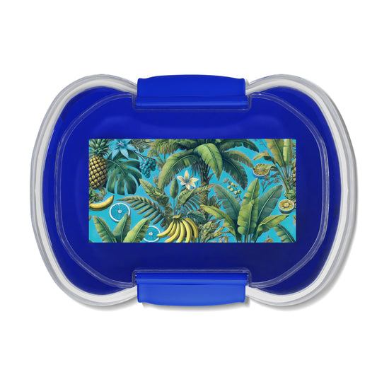 More Tropical Fruit/Aqua Blue Bento Box - Ideal for Lunches and Picnics
