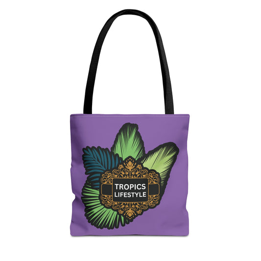 Elegant Tropics Lifestyle Logo Tote Bag - 3 Sizes, Lt Purple