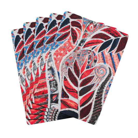 Poker Playing Cards - Amazon Whimsy, Red