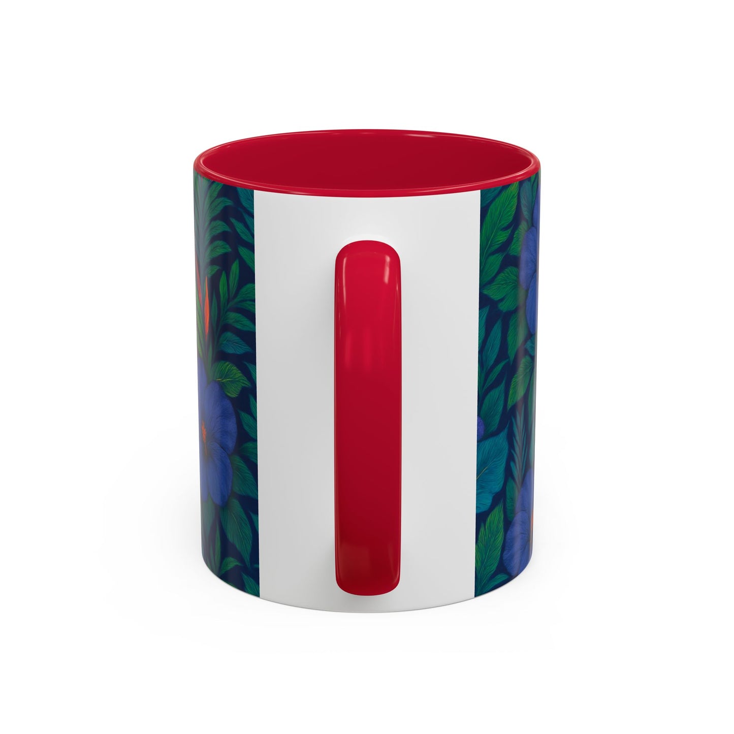 Vibrant Floral Coffee Mug - 11oz & 15oz / Midnight Flower Coral