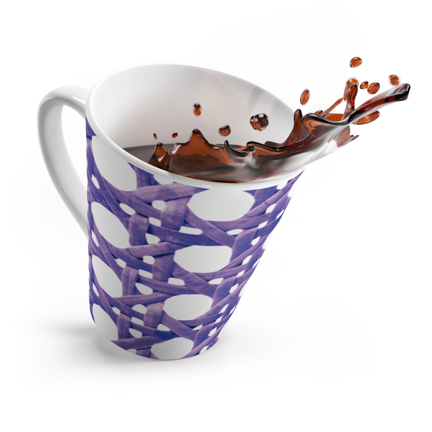 Latte White Mug - Amethyst Beach Chair Wicker