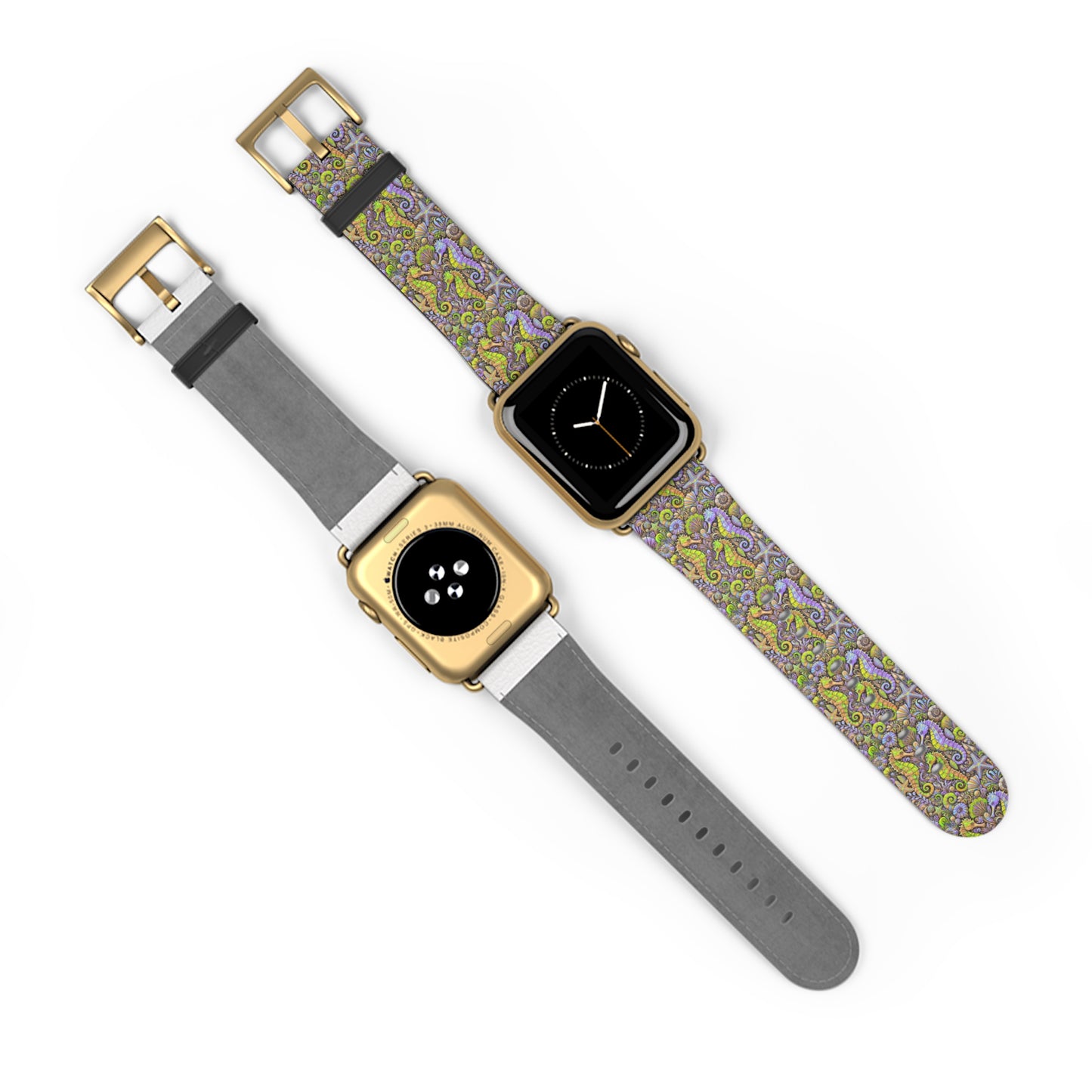 Apple Watch Band - Tropical Seahorse Trio, Yellow/Purple