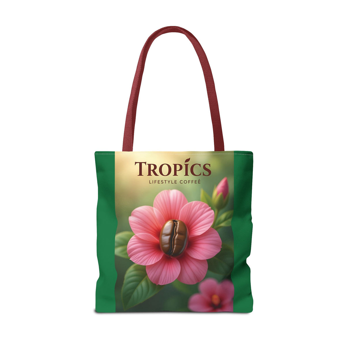 Pink Flower/Green TLCoffee Tote Bag - 3 Sizes