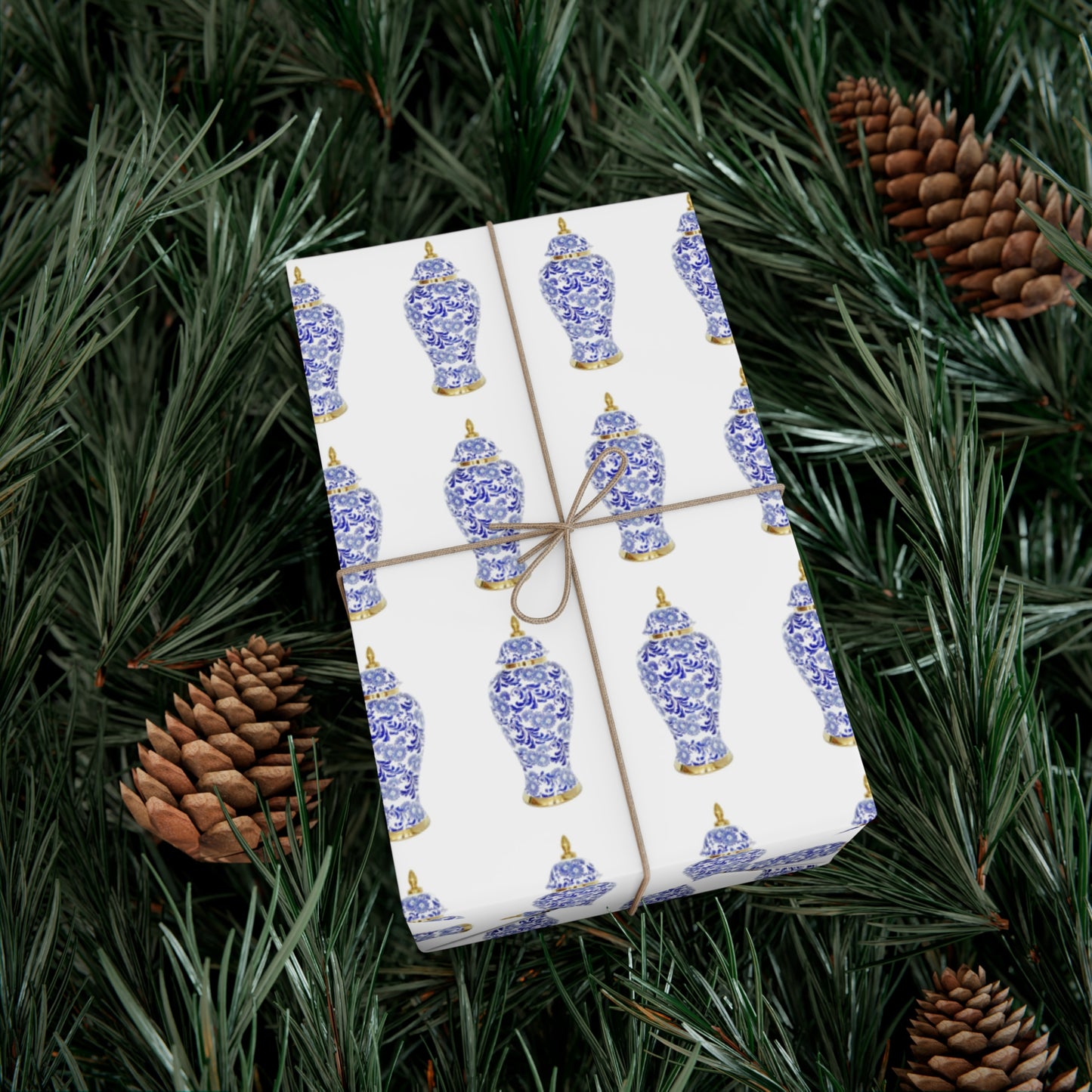 Gift Wrap Papers, Blue and White Ginger Jar, 3 Sizes