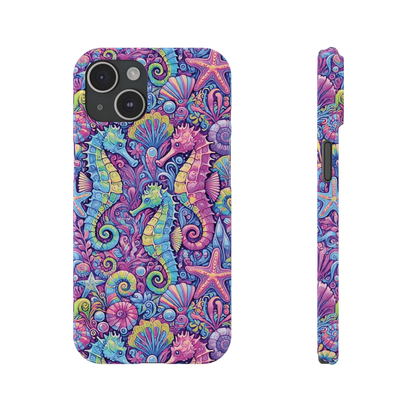 Slim Phone Cases - Seahorses, Fantasy POP
