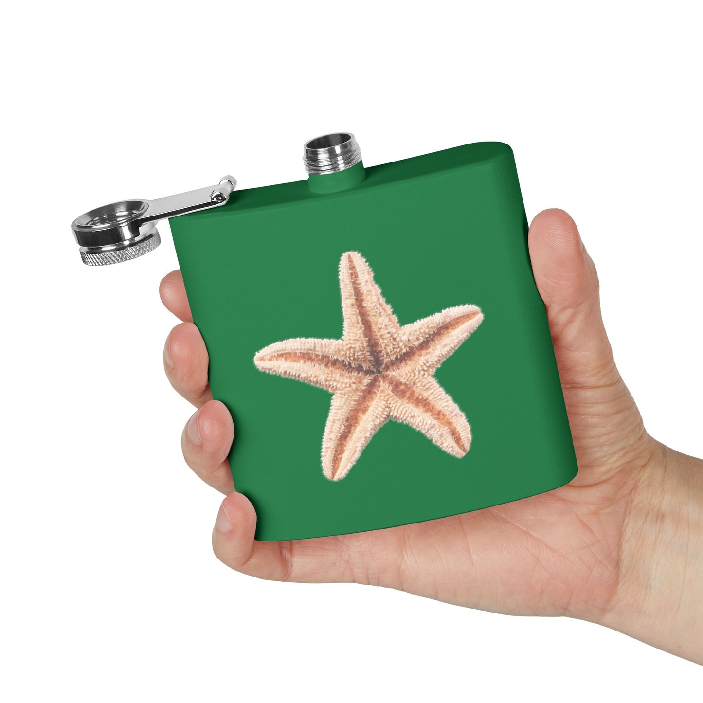 Tropical Stainless Steel 6 oz. Flask, Many Colors  – Real Starfish