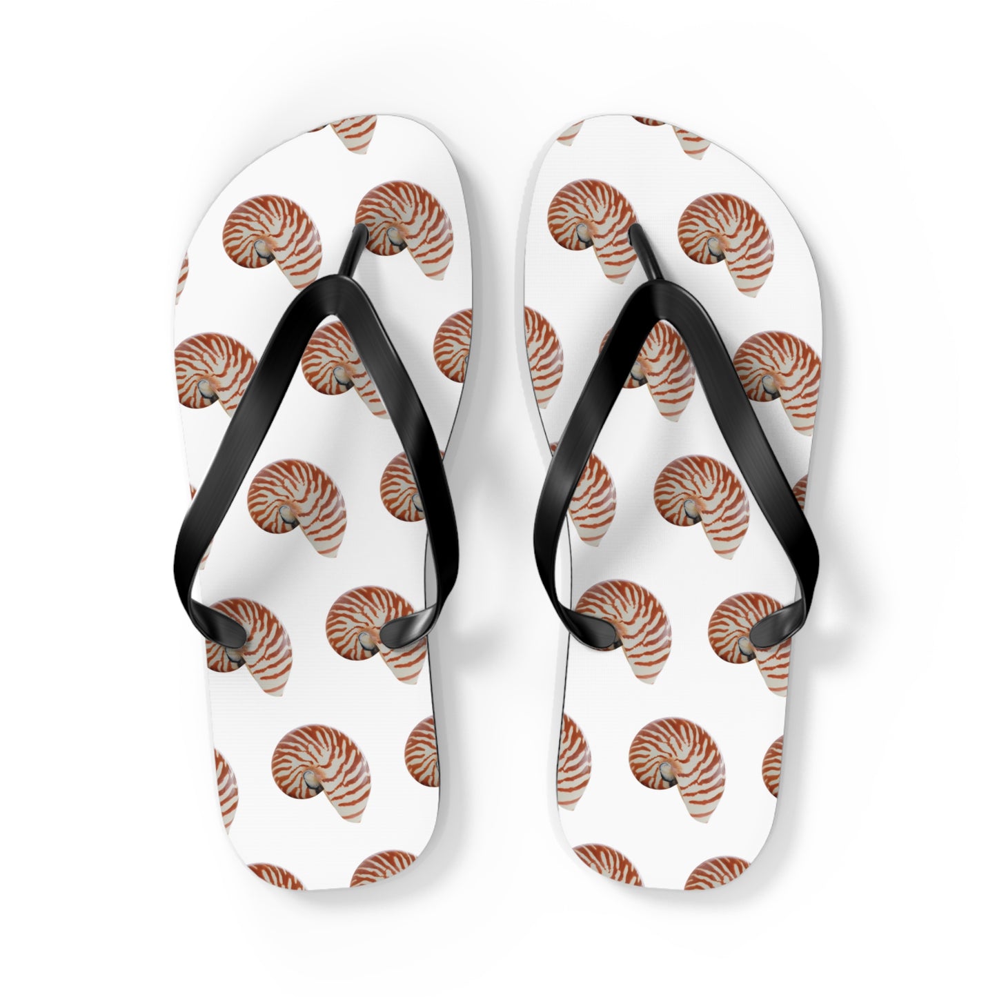 Flip Flops - Tiger Stripe Nautilus Shell