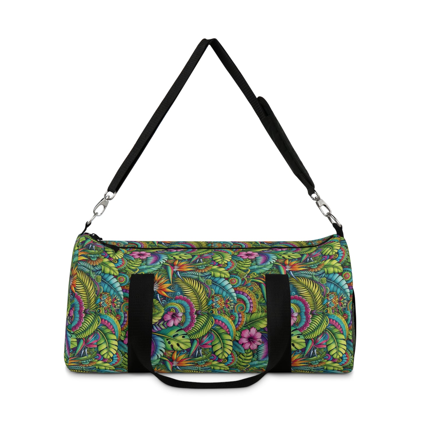 Tropical Duffel Bag - Perfect for Travel and Gym / Rainforest Blooms