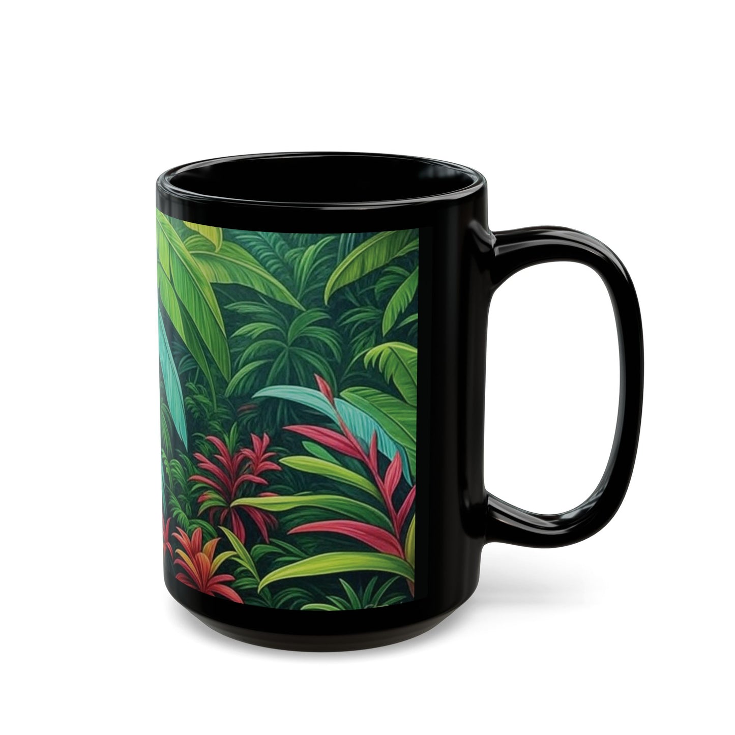 Black Coffee Mug - Rainforest Sleeping Spot