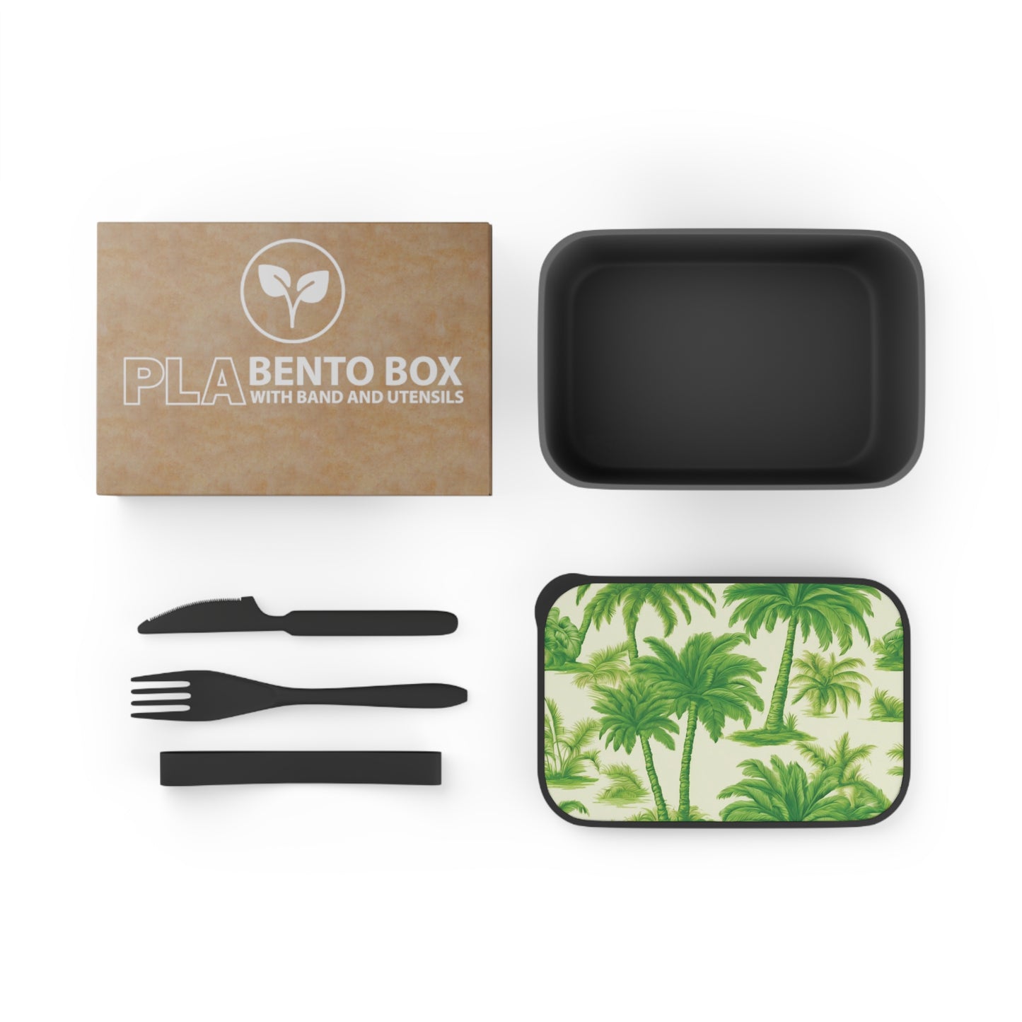 Bento Box with Utensils - Fantasy Palm Grove