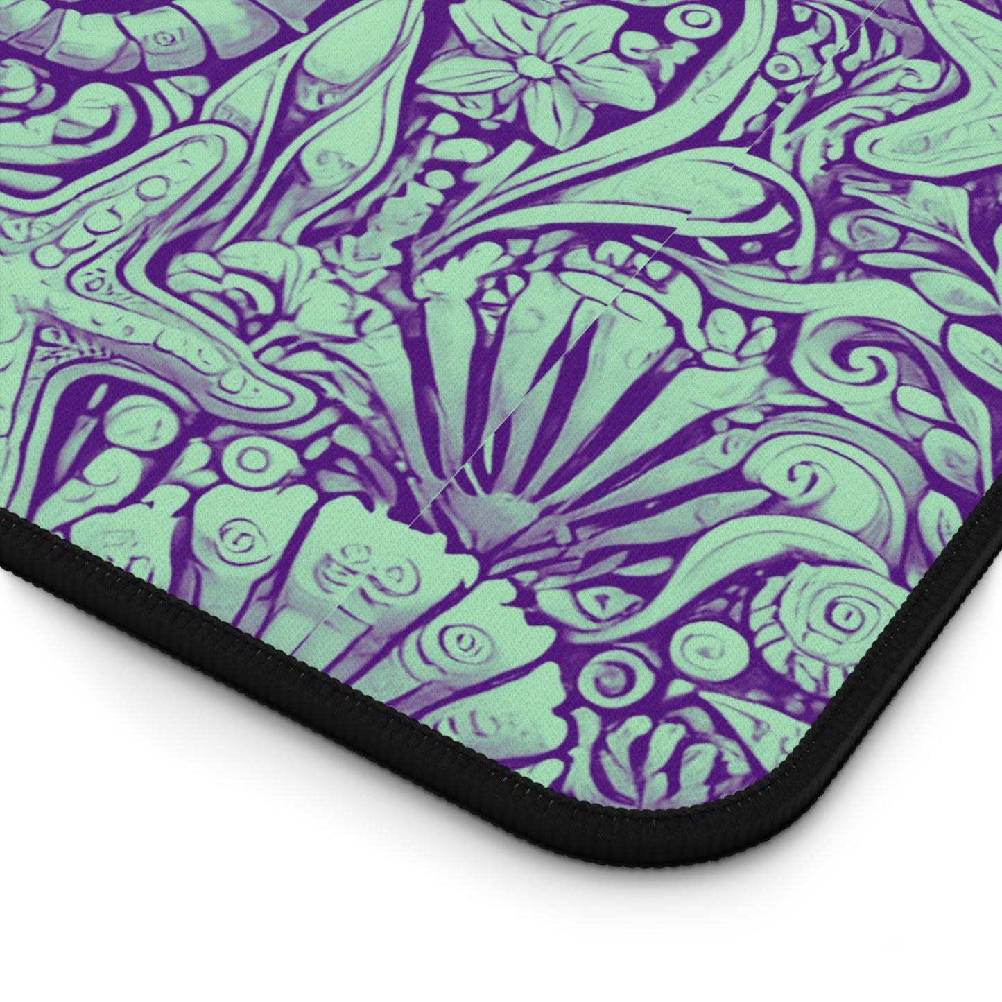 Tropical Mouse Pad/Desk Mat, 3 Sizes - Perfect for Home Office / Seahorses, Minty
