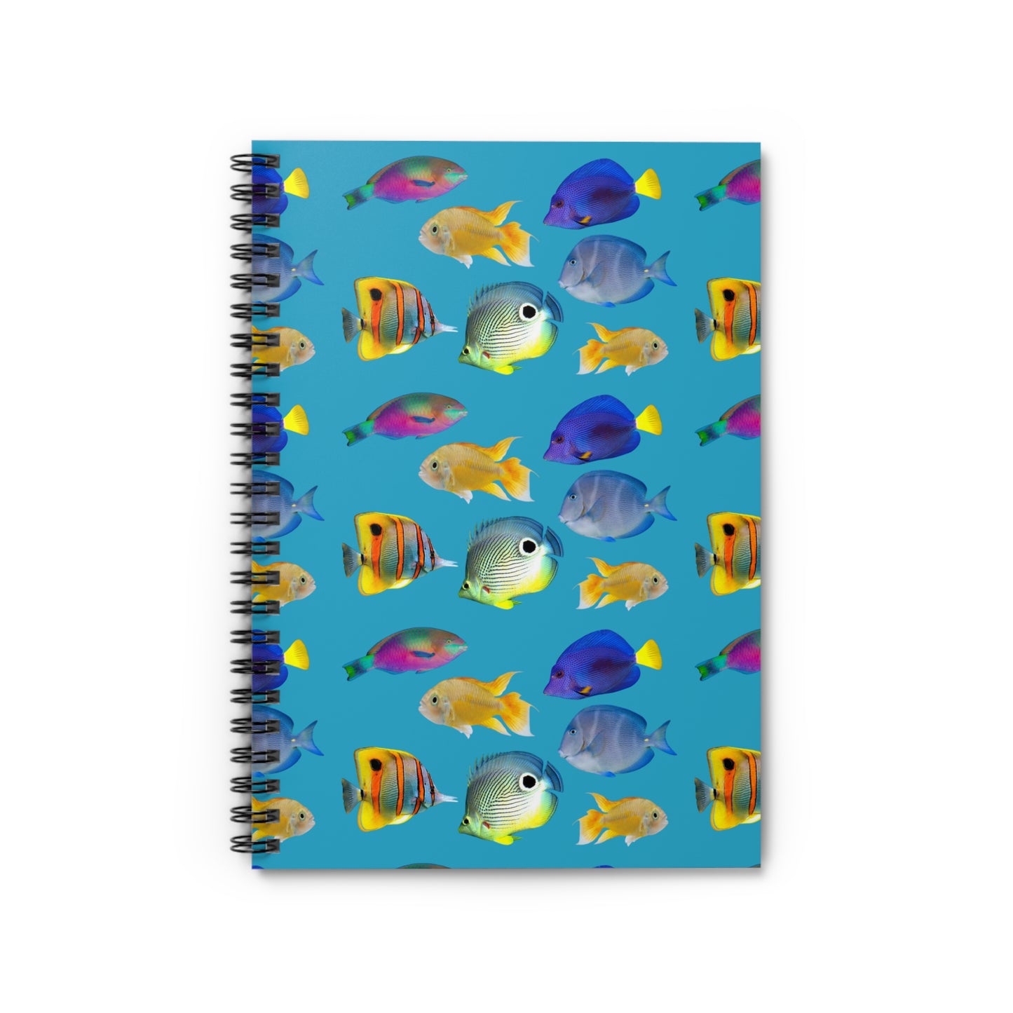 Spiral Notebook - Tropical Fish, Turquoise