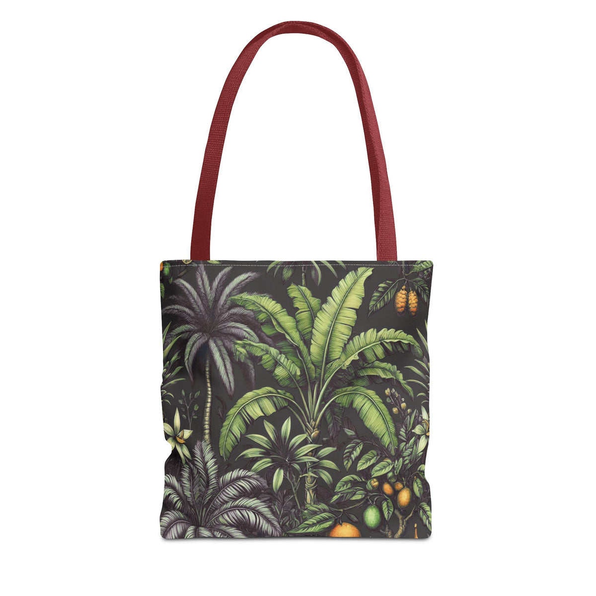 Tropical Fruit/Black Tote Bag - 3 Sizes