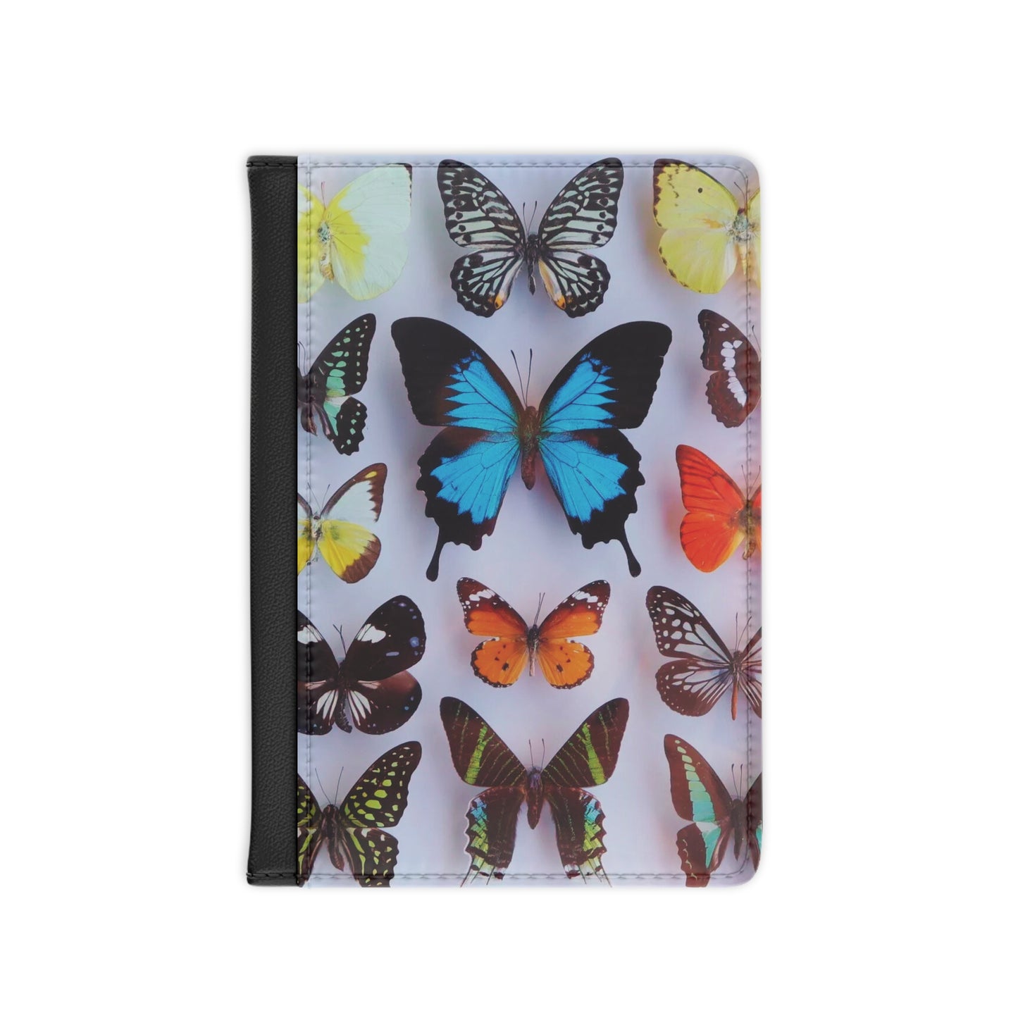 Tropical Passport Cover, Faux Leather - RFID blocking for travel security / Butterfly Collection
