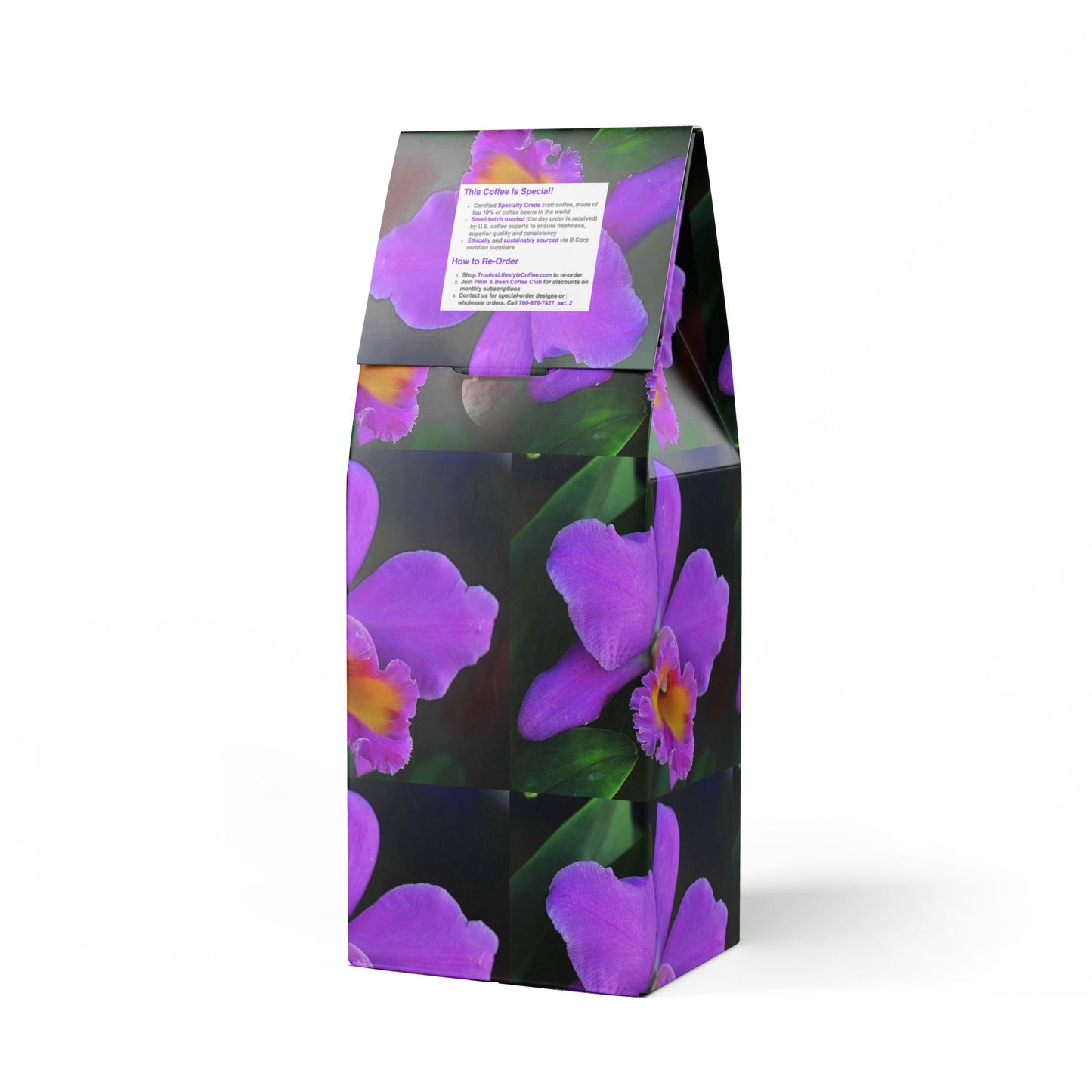 Midnight Surf Blend™ (Medium-Dark Roast) Specialty Grade Craft Coffee , Religious / Real Purple Orchid