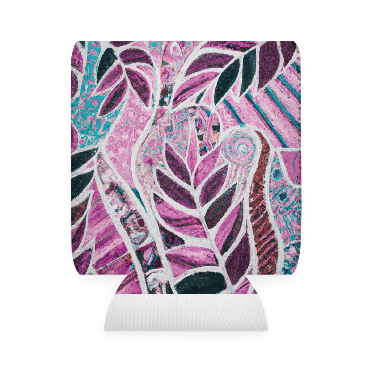 Amazon Whimsy/Pink Can Cooler Sleeve - Perfect for Outdoor Picnics