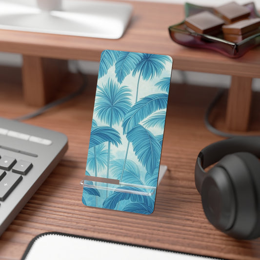 Mobile Display Stand for Smartphones, Palm Serenity, Turquoise
