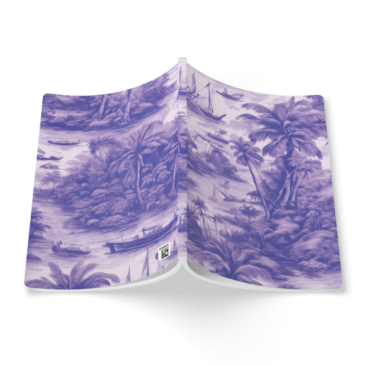 Softcover Journal - Tropical Toile #1, Macro purple