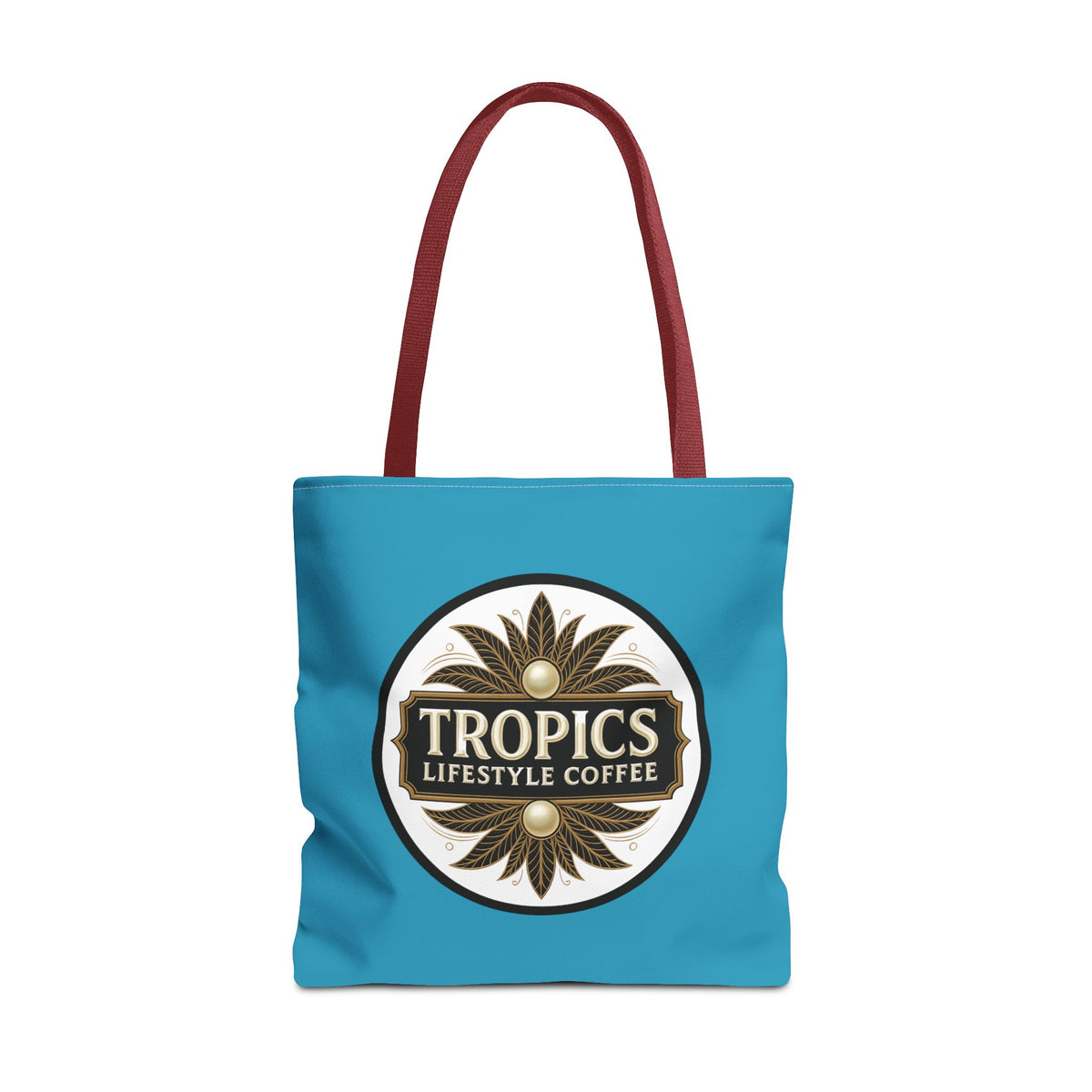 Tropics Lifestyle Coffee Tote Bag - 3 Sizes / Turquoise