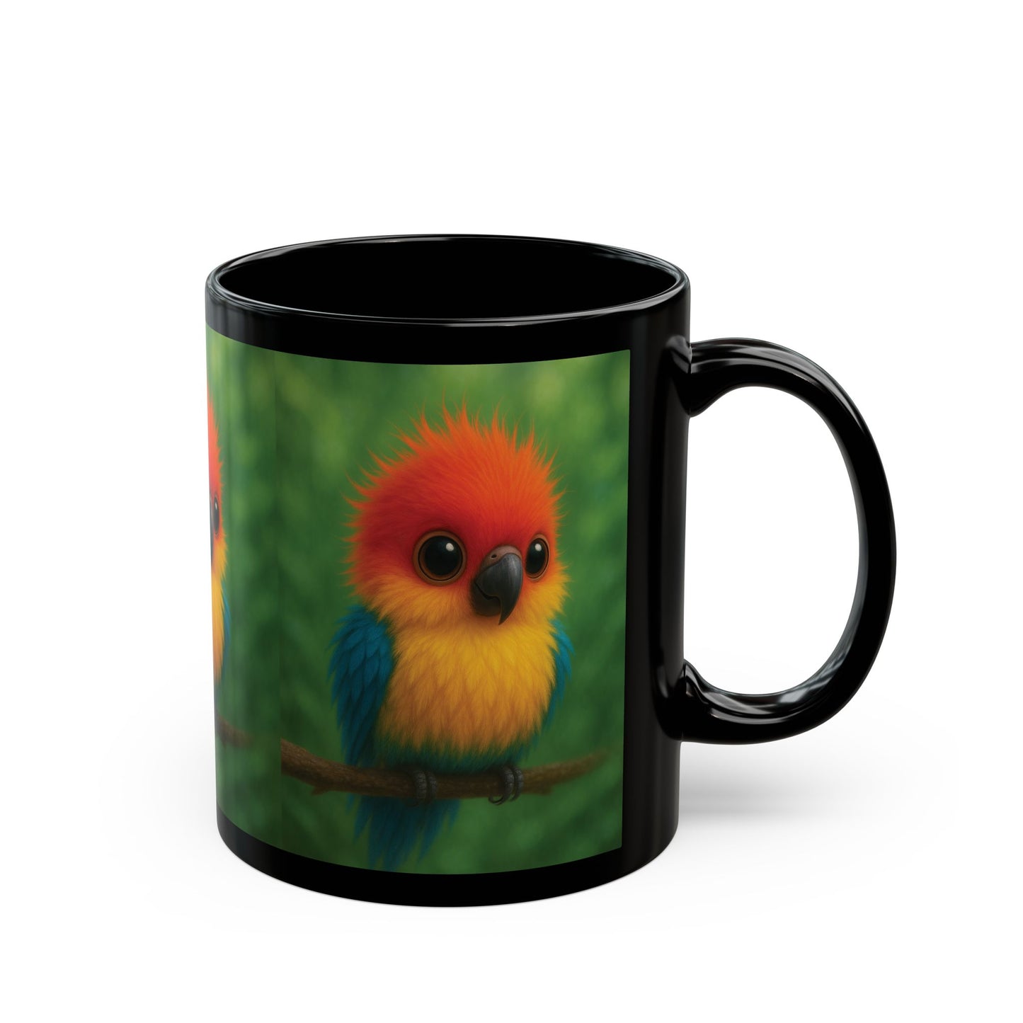 Black Coffee Mug - Baby Parrot