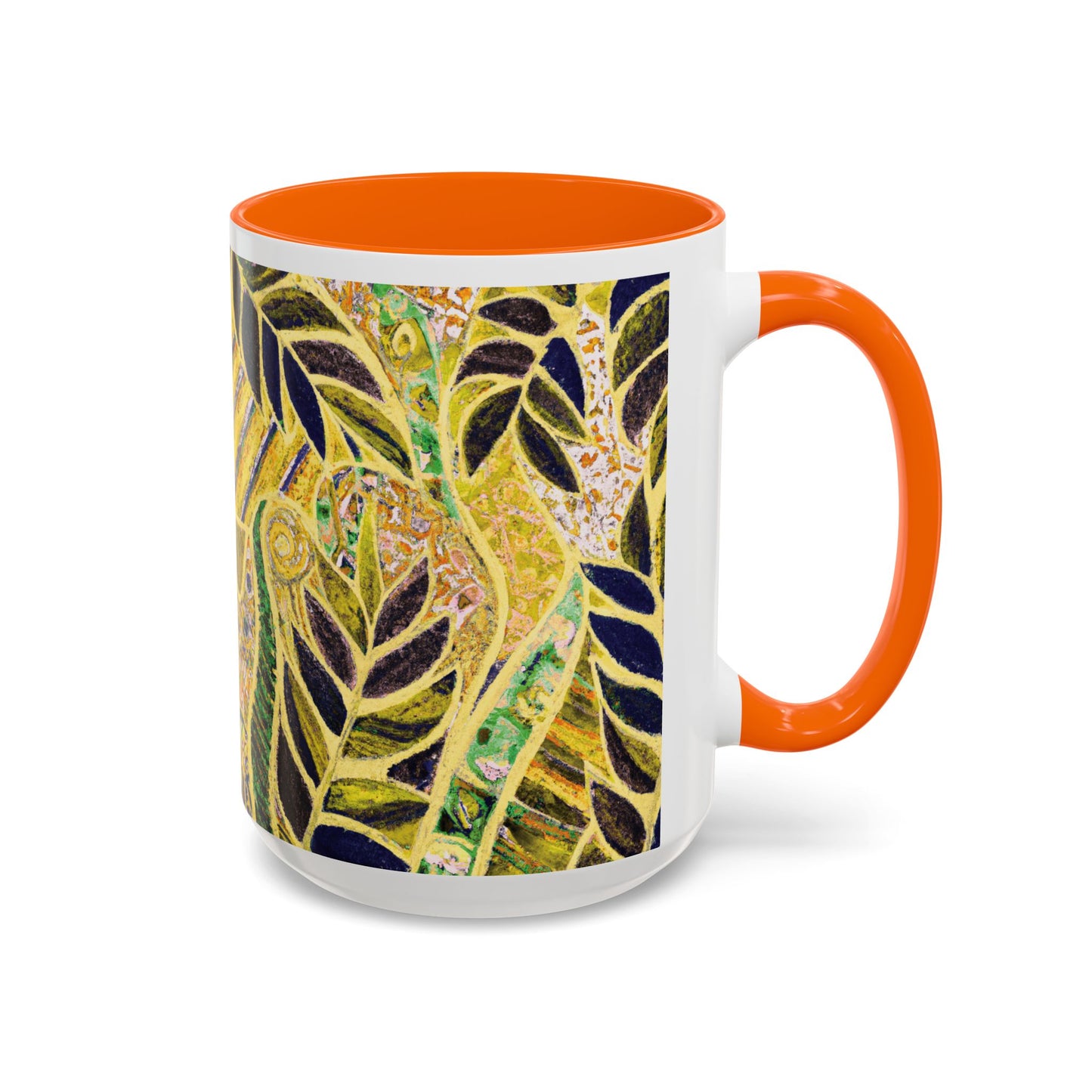 Accent Color Coffee Mug (11, 15oz), Amazon Whimsy/Yellow, Various Colors