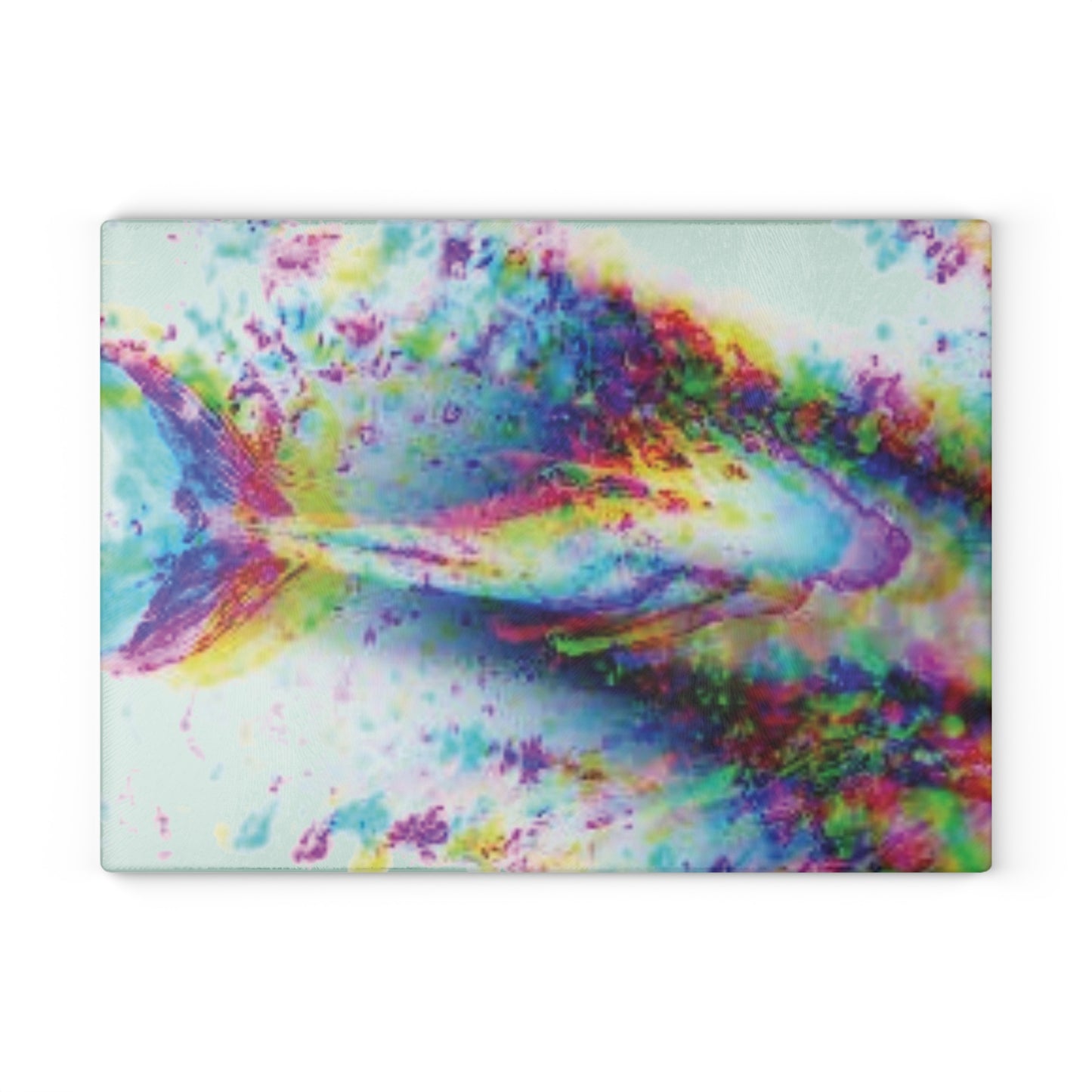 Glass Cutting Board, 2 sizes - Solo Mermaid, Rainbow Trace