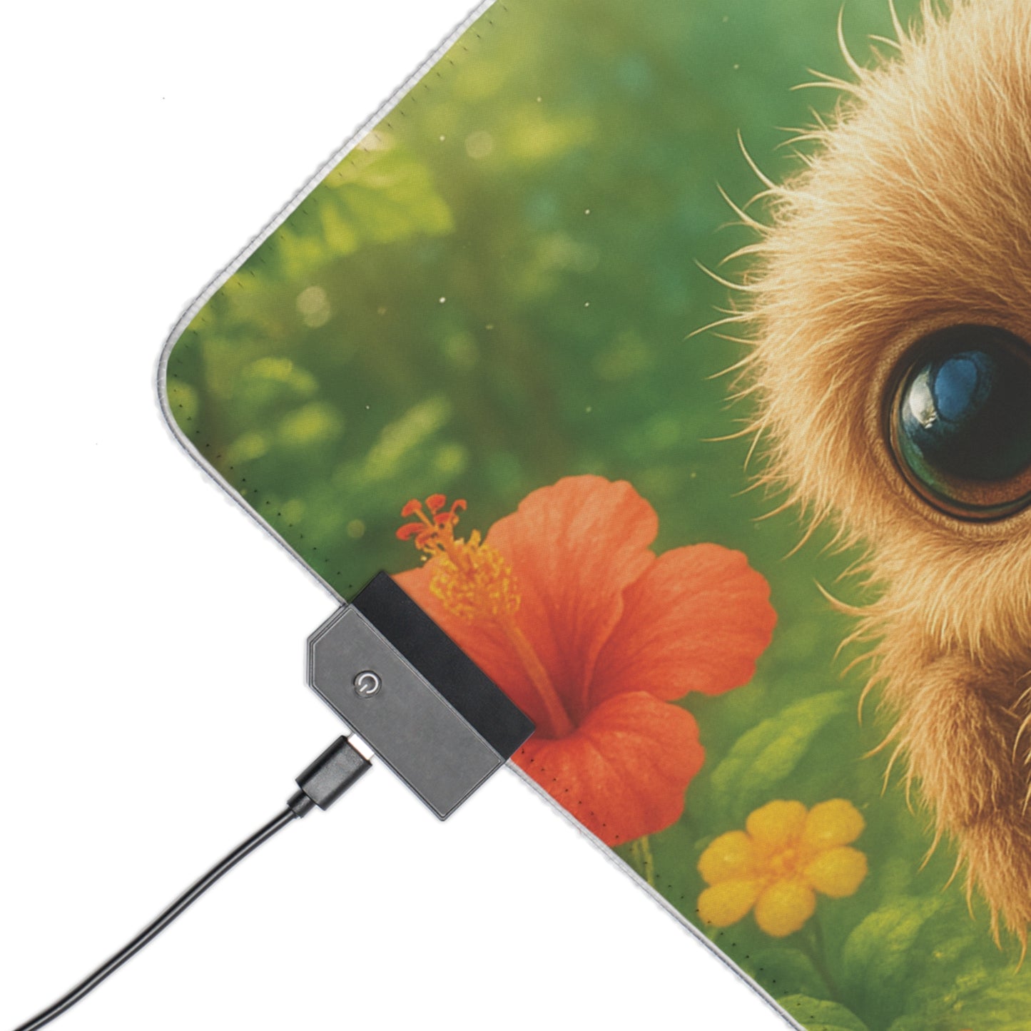 LED Gaming Mouse Pad With Vibrant RGB Lighting, 4 Sizes / Rainforest Baby Spiders