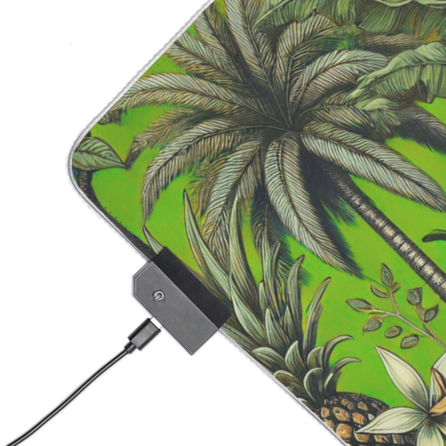 LED Gaming Mouse Pad With Vibrant RGB Lighting, 4 Sizes / Tropcal Fruit, Spring Green