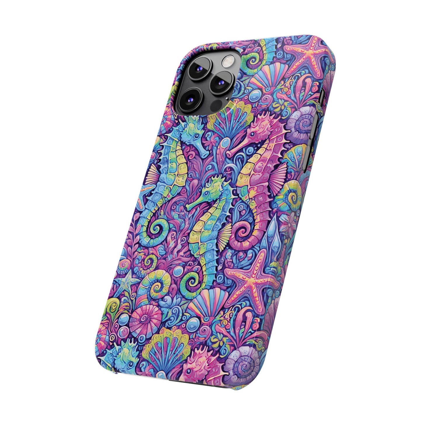 Slim Phone Cases - Seahorses, Fantasy POP