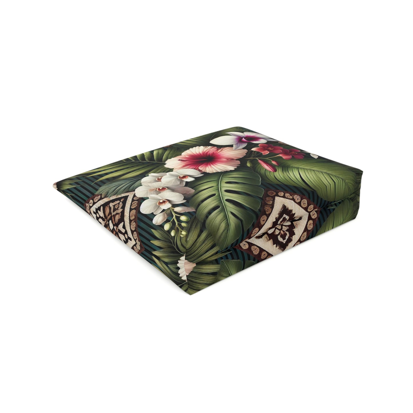 Tropical Cotton Cosmetic Bag, Makeup Pouch, 5 Sizes / Tiki Orchids