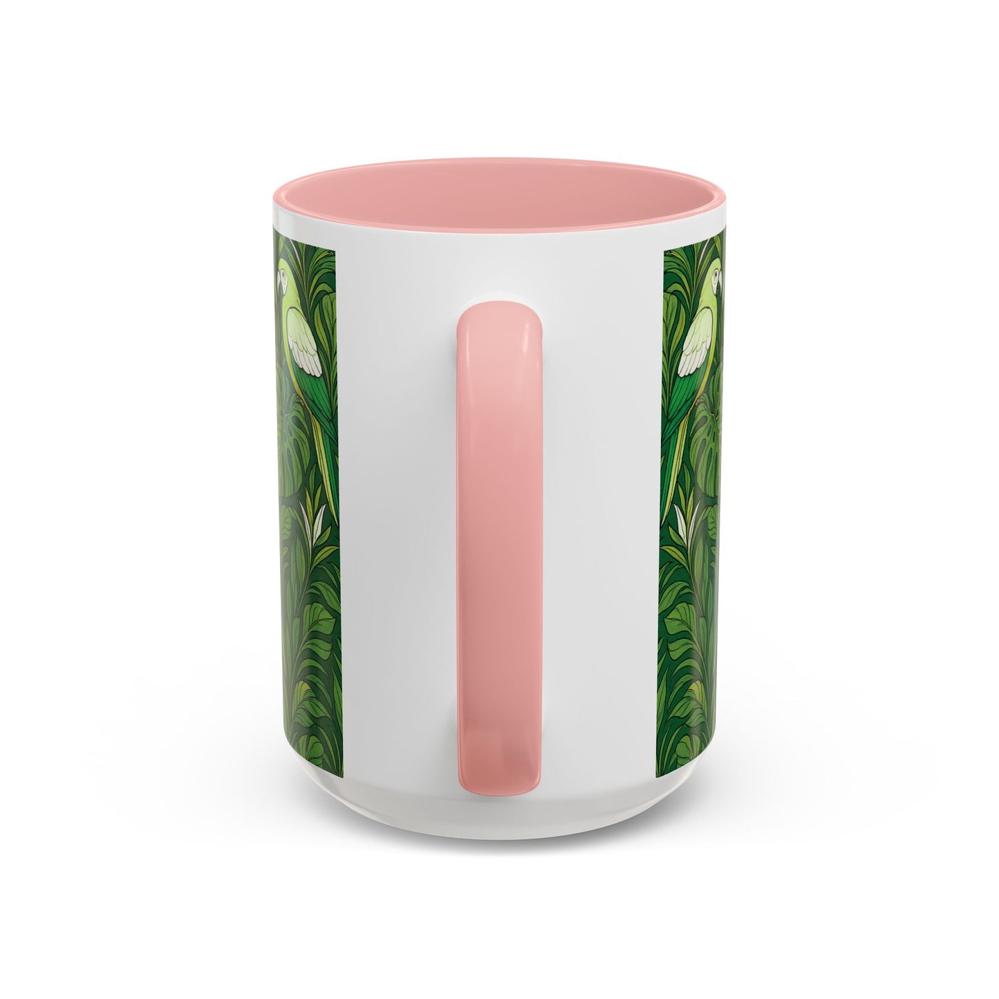 Accent Coffee Mug (11, 15oz), 8 Colors - Parrot Family, Lime