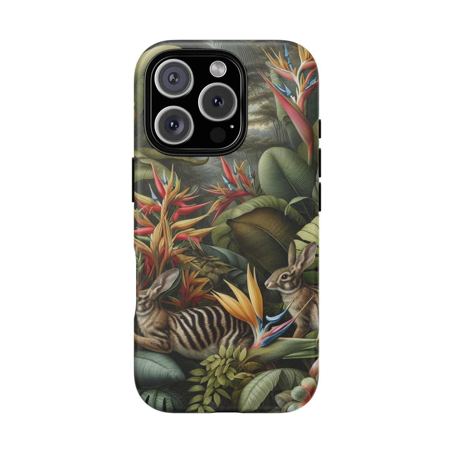 Rainforest Rabbit Outing Phone Case - Tough Cases with Summer Vibe
