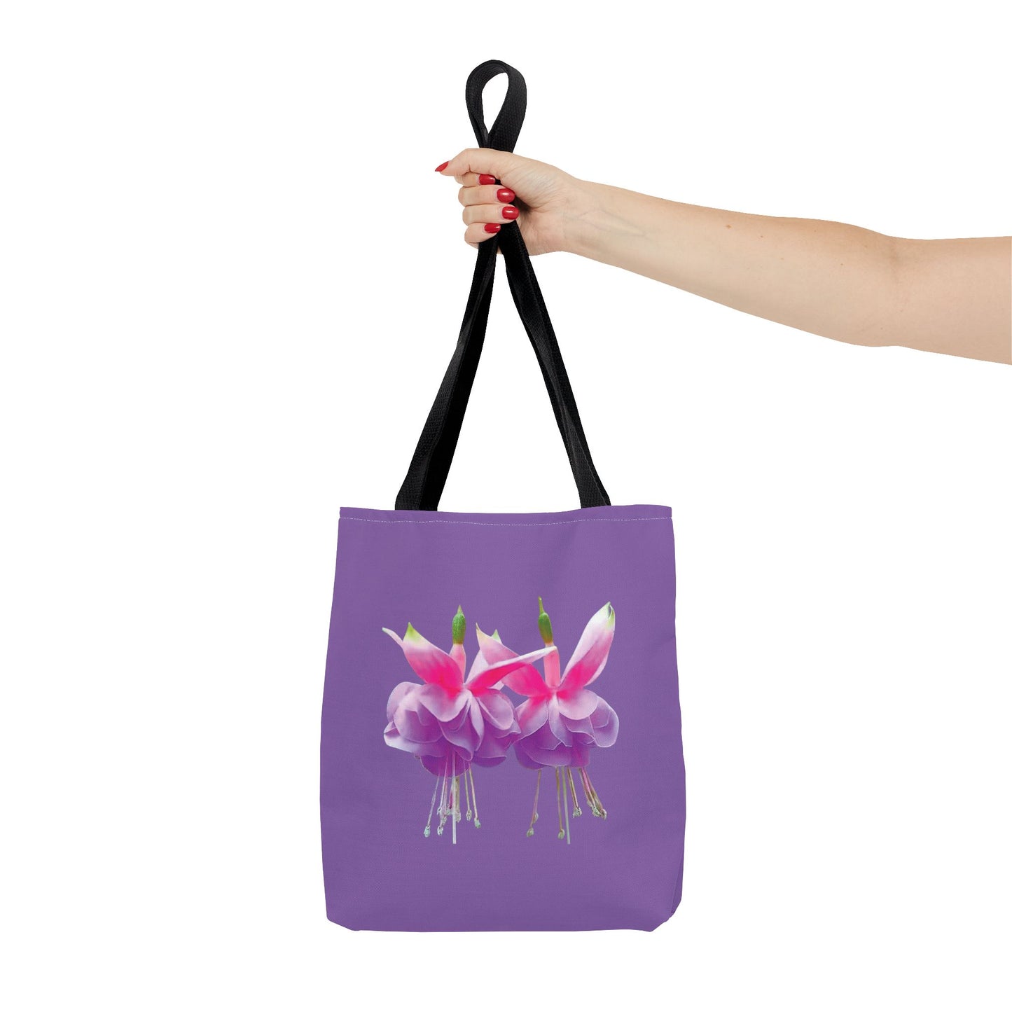 Tropical Real Two Fuchsias/Lt. Purple Tote Bag - 3 Sizes